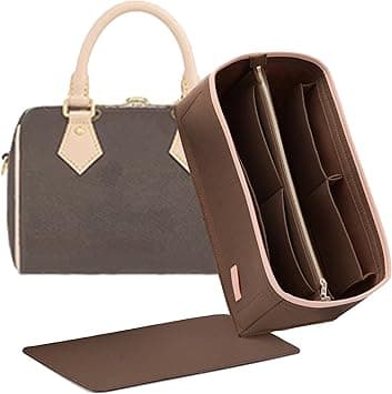 Doxo Purse Organizer Insert for Handbags & base shaper 2pc Set with Zipper,Felt Bag Organizer for Tote,with 6 Sizes 6 Colors,For Neverfull MM Speedy 30 ONTHEGO and More(Brown-L) on Amazon.ae - Price Tracker