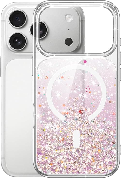 JETech Magnetic Glitter Case for iPhone 17 Pro Max, Pink on Amazon.ae - Price Tracker