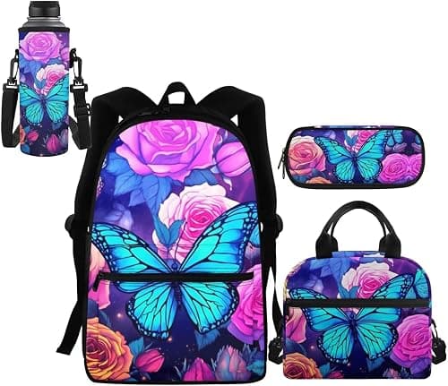 4 IN 1 Kids School Bag Set with Lunch Bag Pencil Case Water Bottle Sleeve on Amazon.ae - Price Tracker