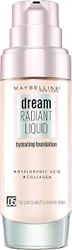 Maybelline New York Make-Up, Dream Radiant Liquid Make-Up, Liquid Foundation, No. 05 Fair Porcelain, 30 ml - Best Deal Finder