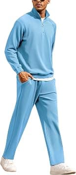 COOFANDY Men's Tracksuit 2 Piece Relaxed Fit Half-zip Sweatsuits Athletic Running Jogging Suit Sets - Best Deal Finder