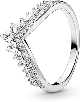 PANDORA Wishbone-Ring Prinzessinnen-Tiara, Sterlingsilber, mit klarem Cubic Zirkonia on Amazon.ae - Price Tracker