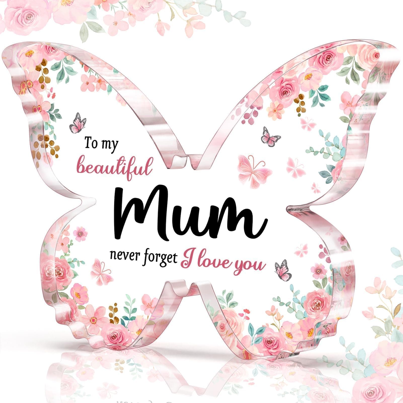 Plaque Gifts for Mum, Present Mum Beautiful Butterfly Engraved Shaped Acrylic Plaque, Best Mum Sentimental Gifts from Daughter Son, Mummy Gifts, Thanksgiving, Mothers Day, Birthday Gifts for Mom on Amazon.ae - Price Tracker