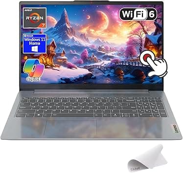 Lenovo IdeaPad Slim 3, 15.6" Full HD Touchscreen Laptop, Copilot AI PC, AMD Ryzen 7 5825U, Wi-Fi 6, Windows 11 Home, w/Mouse pad (16GB RAM | 2TB PCIe SSD) - Amazon.ae Price Tracker