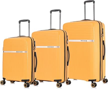 CabinPro 3 Piece Luggage Trolley Set – Expandable PP Suitcases with Spinner Wheels & Combination Lock – 20, 24, 28 inch CP002 على Amazon.ae - متتبع الأسعار