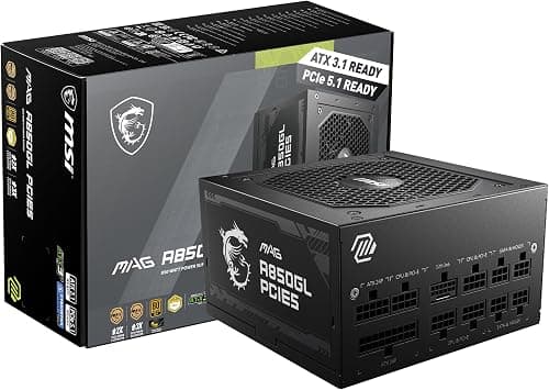MSI MAG A850GL PCIE 5.1 & ATX 3.1 Gaming Power Supply - Full Modular - 80 Plus Gold Certified 850W - Compact Size - ATX PSU - 10 Year Warranty على Amazon.ae - متتبع الأسعار
