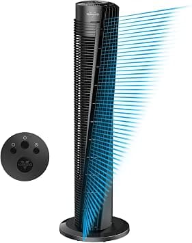 Vornado OSC84 41" Whole Room Air Circulator Tower Fan with Remote Control, Black على Amazon.ae - متتبع الأسعار