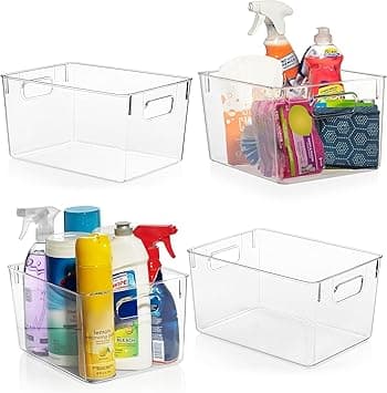 CLEARSPACE Plastic Kitchen Organization Storage Bins - متتبع أسعار Amazon.sa