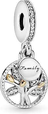 Pandora Moments Women's Sterling Silver and 14k Gold Sparkling Family Tree Cubic Zirconia Dangle Charm for Bracelet on Amazon.ae - Price Tracker