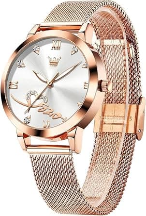 MAKINGTEC Gold Watches for Women, Automatic Mechanical Self Winding, Stainless Steel Bezel Luminous Waterproof Luxury Dress Wrist Watches on Amazon.ae - Price Tracker