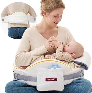 Momcozy CozyPro Nursing Pillow - All Around Lumbar & Arm Support - Safety Guard, Firm & Springy Memory Foam-Stable, Ergonomic Support, Easier Breastfeeding, Wider Cushion, Adjustable, Removable Cover على Amazon.ae - متتبع الأسعار