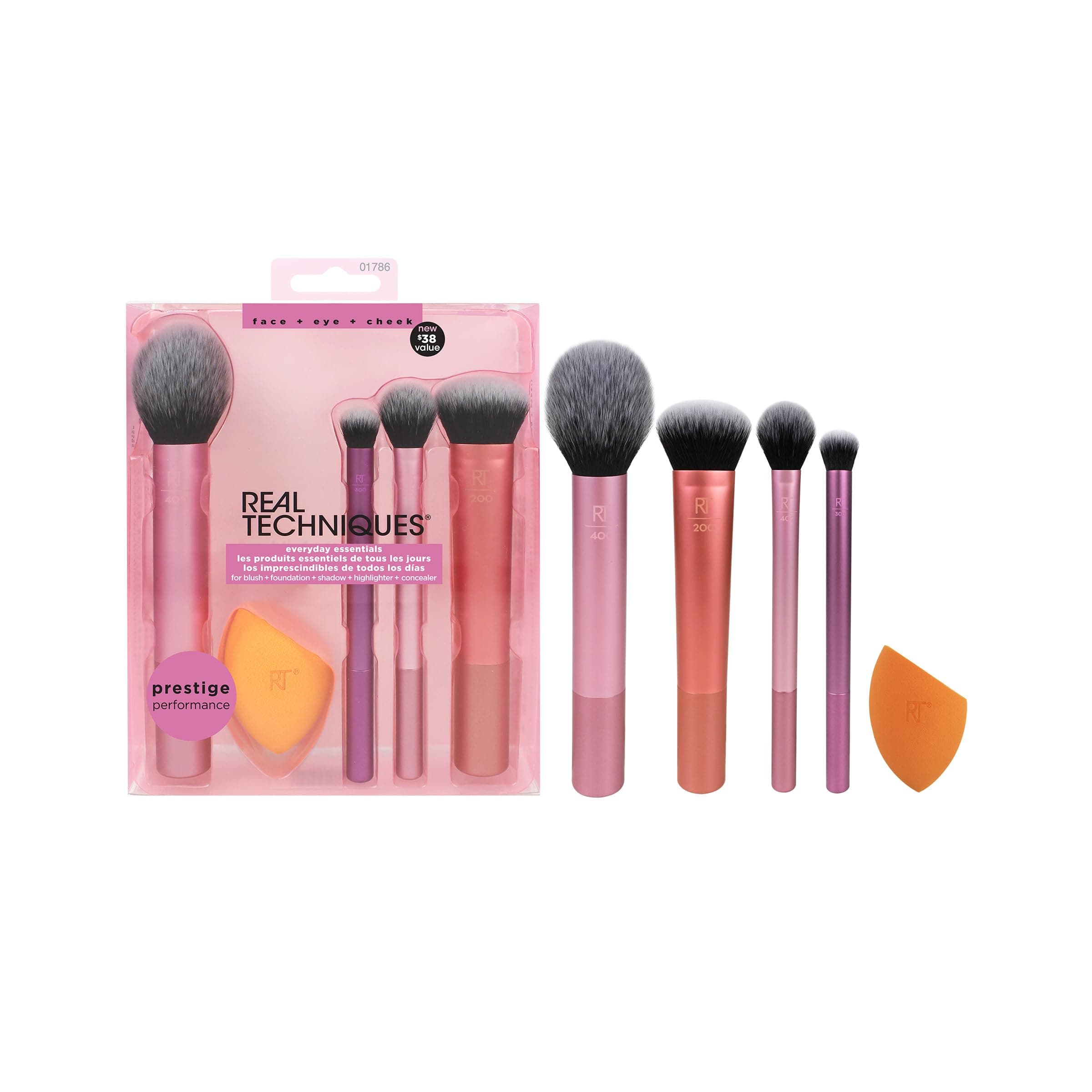 REAL TECHNIQUES The Everyday Essentials set from gives you 5 essential tools to master any look tapered, soft and fluffy bristles. Blend powder blush evenly for a smooth, natural look on Amazon.ae - Price Tracker