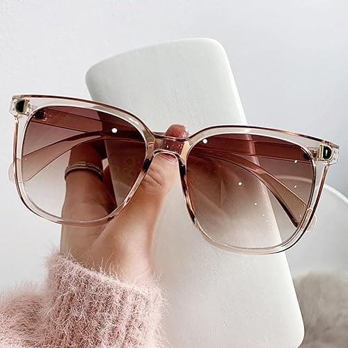 Trendy Oversized Women's Sunglasses – Vintage Square Frames with Gradient Lenses on Amazon.ae - Price Tracker
