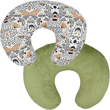 Winmany Baby Nursing Pillow Cover Infant Removable Breastfeeding Pillow Cover Cute Pattern Newborn Nursing Pillowcase Slipcovers Cushion Cover for Girls Boys 22.5 x 18" (Butterflies & Bees) على Amazon.ae - متتبع الأسعار