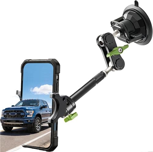 Car Phone Mount Video Recording Universal Magic Arm Suction Car Phone Holder Mount Windshield Window Glass Dashboard Vlog Shooting Car Phone Mount for All Smartphones & Cars | Class 8 Cab Suction Mount, Ultra-durable Metal, Fits Most Smartphones or Kenworth, Peterbilt, Freightliner on Amazon.ae - Price Tracker