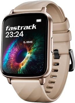 Fastrack Volt S1 Smart Watch for Man and Women Latest with 1.83" Display, Silicone Strap, BT Calling, 100+ Sports Modes, Heart Rate, SpO2, IP68, Ideal Smartwatch for Boys and Girls (Beige) - Best Deal Finder