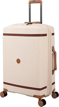 it luggage Checked-Large | Hard Shell Travel Bag Suitcases | Lightweight Trolley Luggage Bag with 8x 360° Spinner Wheels (165 Litres, Lightweight) (Cream, Checked-Large 31") on Amazon - Best Deal Finder
