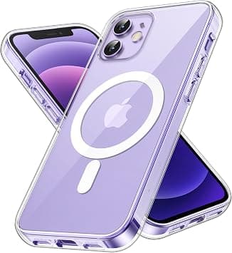 JETech Magnetic Case for iPhone 12/12 Pro 6.1-Inch Compatible with MagSafe Wireless Charging, Shockproof Phone Bumper Cover, Anti-Scratch Clear Back (Clear) - Best Deal Finder