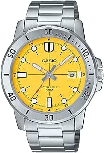 Casio Gents Watch Yellow Dial Silver Band on Amazon.ae - Price Tracker