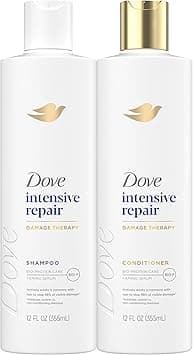 Dove Strengthening Shampoo and Conditioner for Damaged Hair Intensive Repair Dry Hair Shampoo and Deep Conditioner Fromulas with Keratin Actives 12 oz,1 Count (Pack of 2) on Amazon.ae - Price Tracker