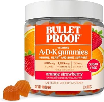 Bulletproof Sugar-Free Orange Strawberry A+D+K Vitamin Gummies, 60 Count on Amazon.ae - Price Tracker