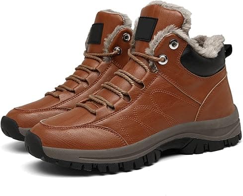 Men's Snow Boots, Winter Warm Boots, Fleece Walking Boots, Snowproof Mens Boots, Rubber Winter Shoes, High-Top Warm Cotton Shoes, Suitable for Hiking/Walking/Camping/Skiing/Climbing on Amazon.ae - Price Tracker