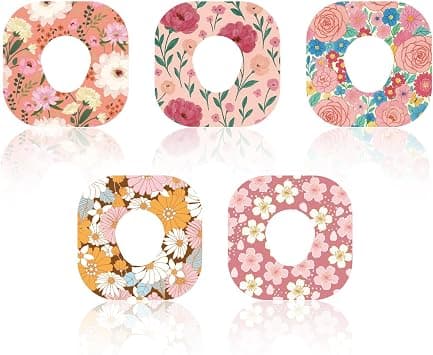 Pack of 25 Adhesive Plasters for Dexcom G7, Breathable CGM Overpatches, Sensor Monitor Covers with Holes, Waterproof Floral Tape Stickers, Compatible with Dexcom G7 (Summer Flower Style) on Amazon.ae - Price Tracker
