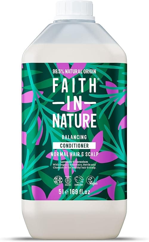 Faith In Nature Natural Lavender & Geranium Conditioner, Balancing for Normal Hair & Scalp, Vegan & Cruelty Free, No SLS, Silicones or Parabens, 5L Refill Pack on Amazon.ae - Price Tracker
