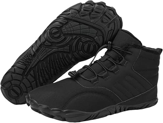 Mmoneyake Winter Snow Shoes for Women Men Warm Fur Lined Waterproof Snow Sneakers Wide Toe Box Zero Drop Ankle Booties Non-Slip Barefoot Outdoor Shoes Fashion Short Boots على Amazon.ae - متتبع الأسعار