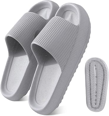URbazaar Pillow Slides Slippers for Women Men Cloud Slippers Soft Massage House Bath Slippers Quick Drying Non-Slip Soft Lightweight Open Toe Sandals Slippers on Amazon.ae - Price Tracker