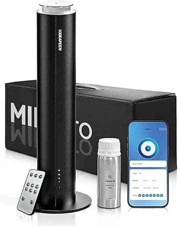 Waterless Essential Oil Diffusers with 2000 Sq.Ft Coverage,120ml Air Scent Diffuser Machine for Home Large Room, Aroma Diffusers for Home/Hotel/Bedroom/Office/APP, Black on Amazon.ae - Price Tracker