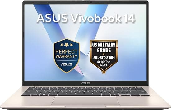 ASUS Vivobook 14 AI Pc (Platinum Gold) | 14"WUXGA (1920 x 1200) Display, AMD Ryzen AI 5 330, AMD XDNA NPU up to 50TOPS, 16GB RAM, 512GB SSD, Win11 [M1407KA-LY174W] on Amazon.ae - Price Tracker