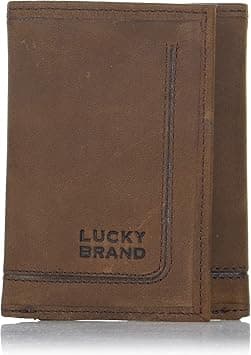 Lucky Brand Men's Grooved Leather RFID Trifold, Brown, OSFA, Brown, OSFA on Amazon.ae - Price Tracker