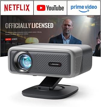 [Netflix Officially&AI Auto Focus]AuKing Smart Projector with Wifi,Bluetooth,Auto Focus&Keystone Projector 4Ksupport,3DDoIby Audio, 1500ANSI Outdoor Projector with Omnidirectional Rotating Stand Grey on Amazon.ae - Price Tracker
