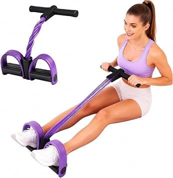Multifunction Tension Rope, 6-Tube Elastic Yoga Pedal Puller Resistance Band, Natural Latex Tension Rope Fitness Equipment, for Abdomen/Waist/Arm/Leg Stretching Slimming Training on Amazon - Best Deal Finder