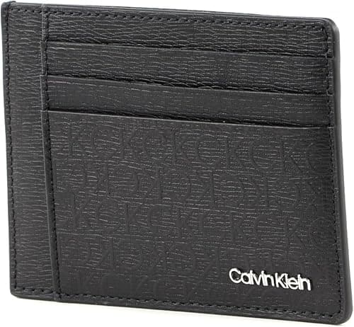 Credit card holder Calvin Klein minimalism monogram K50K509130 O11 black, Black, S on Amazon.ae - Price Tracker