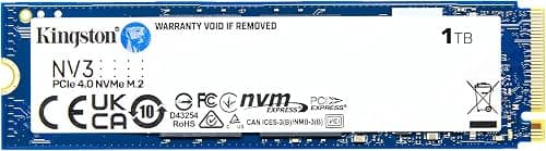 Kingston NV3 NVMe PCIe 4.0 Internal SSD 1TB M.2 2280-SNV3S/1000G على Amazon.ae - متتبع الأسعار