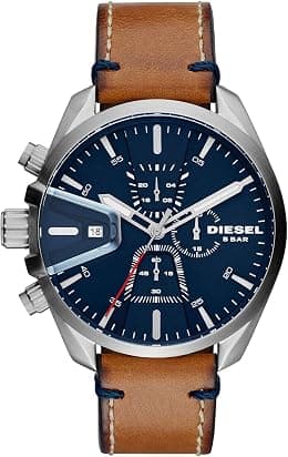 Diesel Mens Quartz Watch, Analog and Leather- DZ4470 - دليلك لأفضل العروض
