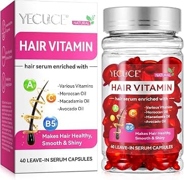 Hair Care Essential Oil, Single Pack Hair Oil, Repairing and Moisturizing Formula, No Need to Rinse Unisex, Capsules Make Hair Healthier Softer and More Shiny Capsules 40 (Red) on Amazon.ae - Price Tracker
