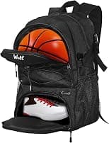 WOLT | Basketball Backpack Large Sports Bag with Separate Ball holder & Shoes compartment, Best for Basketball, Soccer, Gym - Best Deal Finder