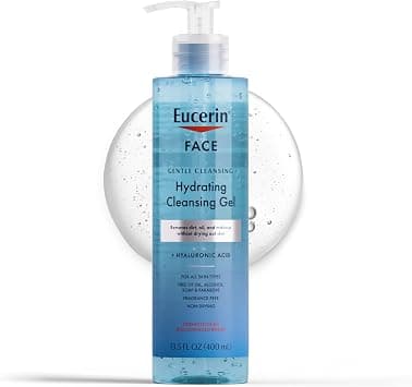 Eucerin Gentle Cleansing Gel for Face, Moisturising Cleansing Gel, Daily Face Wash and Makeup Remover with Hyaluronic Acid, 350ml Bottle on Amazon.ae - Price Tracker