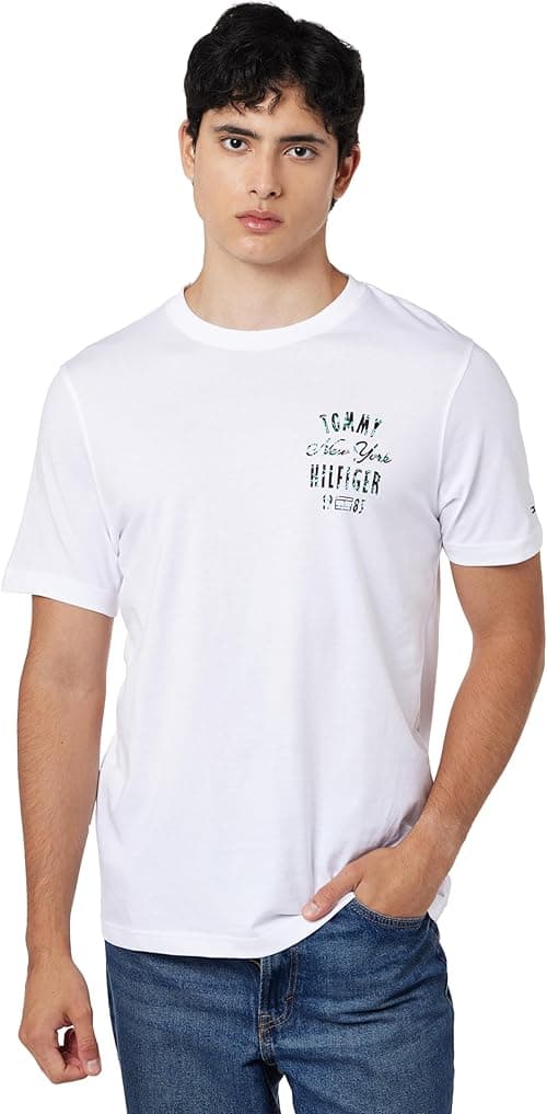 Tommy Hilfiger Mens Inverse climate grap T-Shirts (pack of 1) on Amazon.ae - Price Tracker