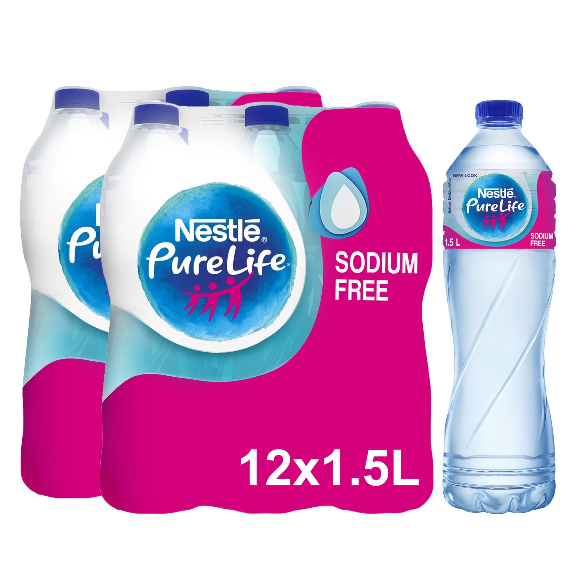 Nestlé Pure Life SODIUM-FREE Water, 12 x 1.5 L on Amazon.ae - Price Tracker