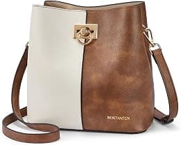 BOSTANTEN Small Bucket Bag for Women Trendy Vegan Leather Crossbody Bags Shoulder Purses Designer Ladies Handbags - Best Deal Finder