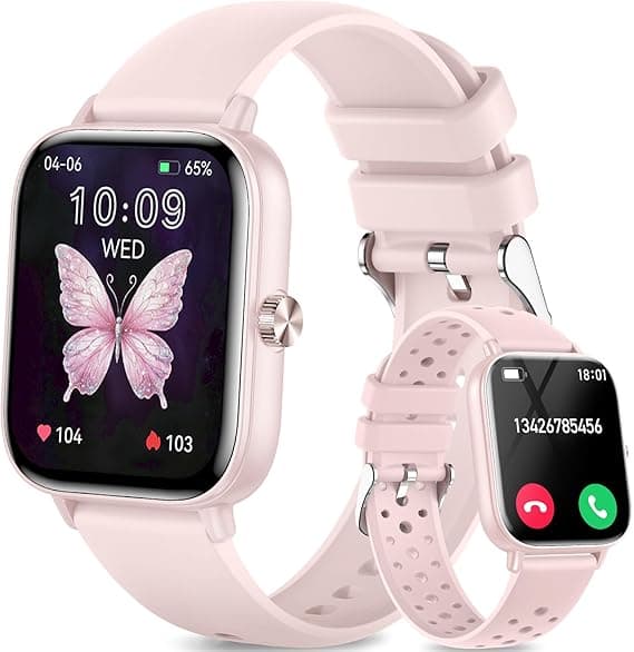 Smart Watch for Women(Answer/Make Call), 1.83" HD Touch Screen Fitness tracker with Heart Rate SpO2 Sleep Monitor,100+ Sport Modes, IP68 Waterproof Smartwatch compatible with iOS &amp; Android, Pink on Amazon.ae - Price Tracker