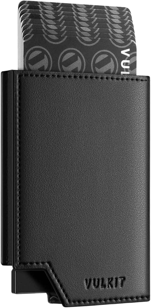 VULKIT Men's Wallet Minimalist Pop Up Card Holder RFID Blocking Magnetic Closure Leather Wallet with ID Window for Cash & Credit Cards Up To 11 Cards on Amazon.ae - Price Tracker