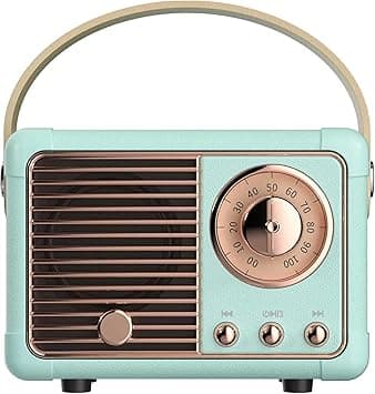 Baolira Vintage Modern Bluetooth Speaker, Walnut Wooden Speaker with Crystal Clear Stereo Sound, Rich Bass, Portable Wireless Mini Speaker for iPhone, Android Devices and Tablet - Amazon.ae Price Tracker