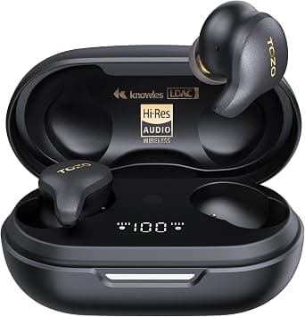 TOZO Golden X1 Wireless Earbuds Balanced Armature Driver and Hybrid Dynamic Driver, Bluetooth Headphones OrigX Pro, LDAC & Hi-Res Audio Wireless, Environment Active Noise Cancellation Headset Black على Amazon.ae - متتبع الأسعار