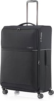 Samsonite 73H Suitcase Check-In Size 78 cm / 29 inch, 4 Spinner Wheels, 100% Nylon, Black|Soft Top|Front Pocket Compartment|TSA Combination Lock|Expandable - 10 Years International Warranty on Amazon.ae - Price Tracker