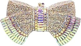 RomanticDesign Women Sparkly Bowknot Evening Clutch Luxury Rhinestone Bride Purse Wedding Party Prom Banquet Handbag - Best Deal Finder